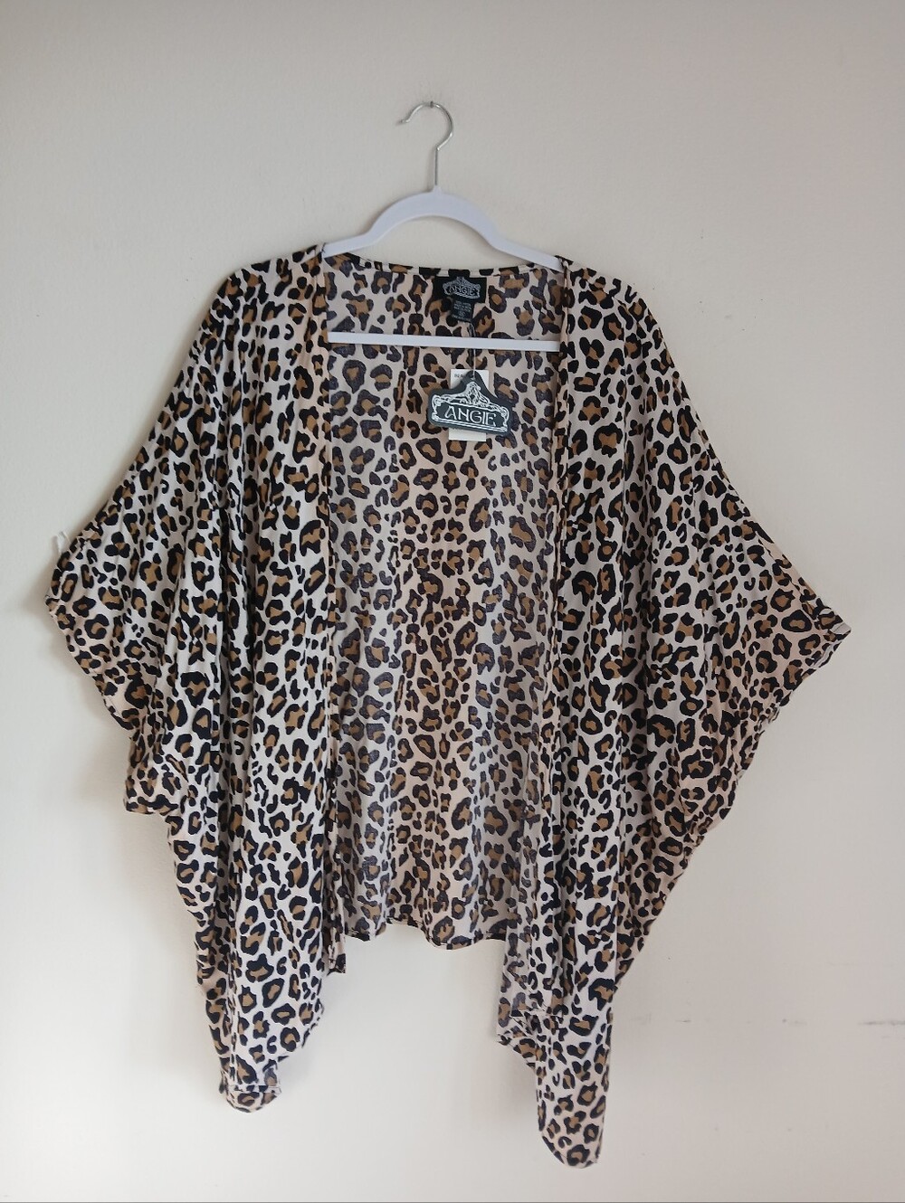 Angie Animal Print Open Kimono Top Size 2X NWT - Picture 11 of 11
